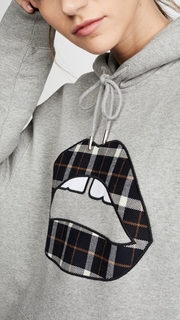 Markus Lupfer Lucie Check Lip Hoodie Dress