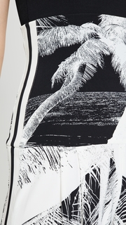 Norma Kamali Side Stripe High Waist Pleat Pants