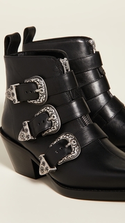 R13 Three Buckle Ankle Boots