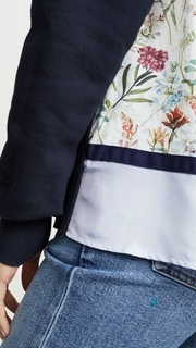 Clu Mix Media Floral Pullover