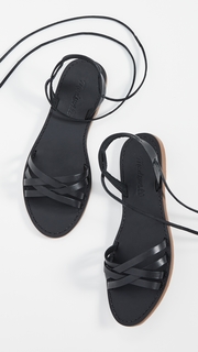 Madewell The Boardwalk Woven Lace-Up Sandals