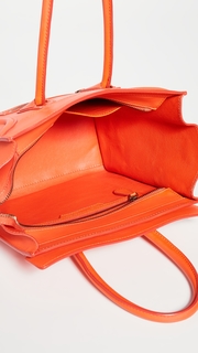 What Goes Around Comes Around Celine Orange Smooth Luggage Micro Bag
