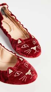 Charlotte Olympia Kitty Ballerina Flats