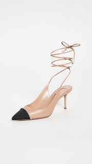 Aquazzura Mystique Imitation Pearls Sling 75