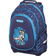 Рюкзак школьный Herlitz Bliss Blue Dino, без наполнения, синий