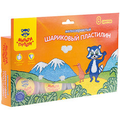 Шариковый пластилин Мульти-Пульти "Енот в Новой Зеландии", 8 цветов