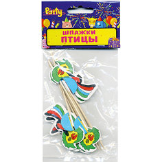 Шпажки Action! "Птицы", 10 шт