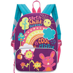 Рюкзак детский Grizzly, лилово - бирюзовый