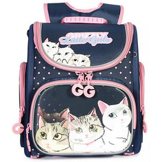 Рюкзак школьный Grizzly, темно-синий