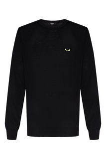 Черный свитер с маленьким рисунком Fendi