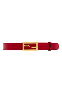 Ремень красного цвета с монограммой Fendi