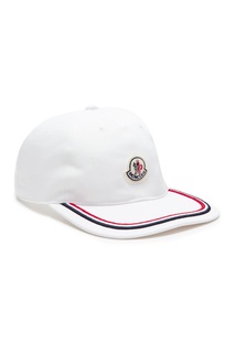 Белая кепка с логотипом Moncler