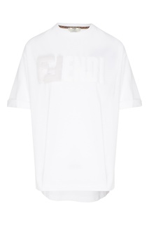 Белая футболка с монограммой Fendi