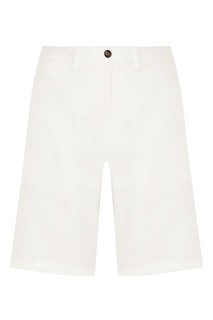Белые удлиненные шорты Moncler