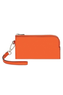 Оранжевый кожаный кошелек Delfi Furla