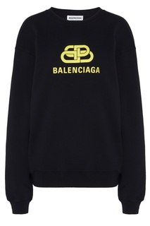 Черный свитшот с логотипом BB Balenciaga