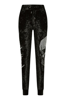 Бархатные спортивные брюки с черепом Philipp Plein