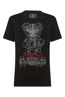 Черная футболка с кристаллами Philipp Plein