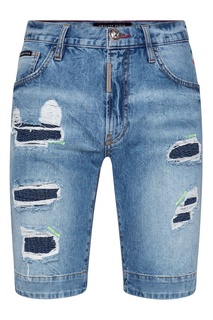 «Вареные» бермуды с прорезями Philipp Plein