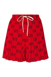 Красные шорты с принтом Gucci