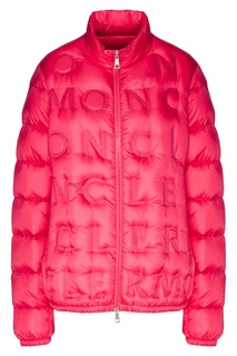 Розовая куртка с фактурной отделкой Moncler