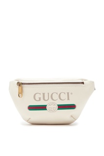 Шелковая поясная сумка на замке с логотипом «Gucci»