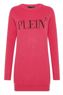 Платье-джемпер розового цвета Philipp Plein