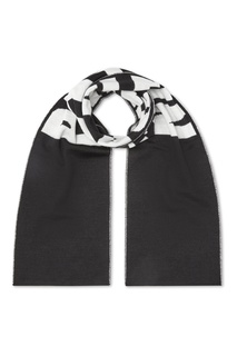 Черный шарф с логотипом Philipp Plein Kids
