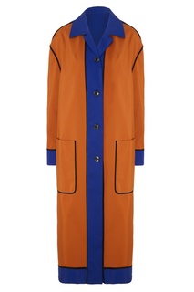 Плащ в дизайне цветными блоками Dries Van Noten