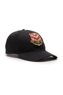 Черная габардиновая бейсболка Gucci Band