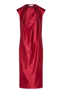 Платье миди винного цвета Dries Van Noten