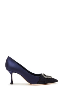 Темно-синие туфли Gerontius 70 Manolo Blahnik