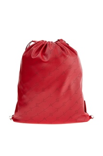 Красный рюкзак-мешок с монограммами Stella Mc Cartney
