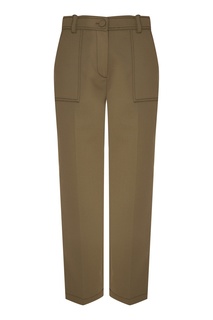 Укороченные брюки цвета хаки Claudie Pierlot