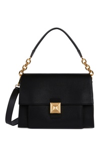 Черная кожаная сумка Diva Furla