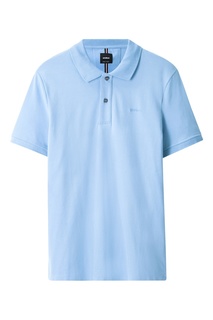 Голубая прямая рубашка-поло Strellson