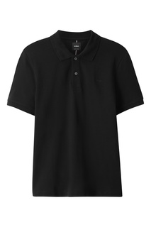 Черная рубашка-поло на двух пуговицах Strellson