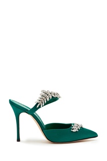 Изумрудно-зеленые туфли Lurum 105 Manolo Blahnik