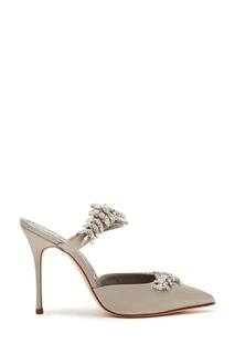 Серебристые туфли Lurum 105 Manolo Blahnik