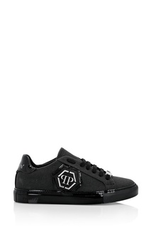 Черные кеды с глиттером Philipp Plein