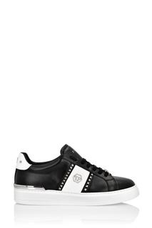Черные кеды с белой вставкой Philipp Plein