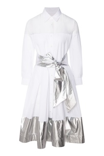 Комбинированное серебристо-белое платье Sara Roka