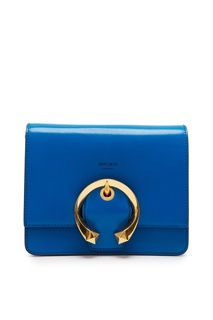 Синяя сумка с золотистой пряжкой Madeline Jimmy Choo