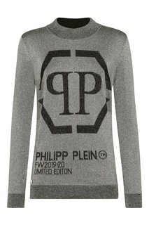 Серый свитер с надписями Philipp Plein