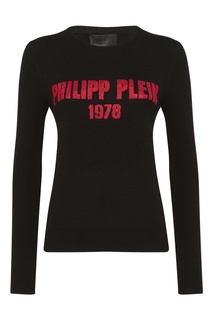 Черный свитер с надписью Philipp Plein