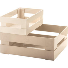 Набор из 2 ящиков бежевый Guzzini Tidy & Store (16950079)