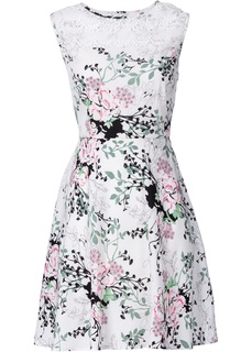 Платье с кружевной кокеткой Bonprix