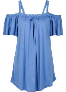 Футболка с кружевной отделкой Bonprix