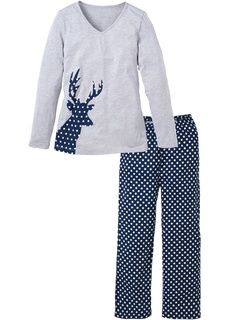 Пижама с аппликацией оленя Bonprix