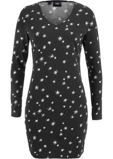 Платье из трикотажа, V-вырез Bonprix